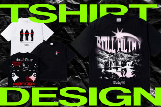 design custom streetwear tshirt or merch in a modern style