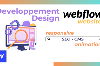 develop your responsive showcase website on webflow