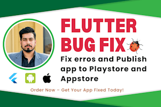 do flutter bug fix, publish or update your flutter app