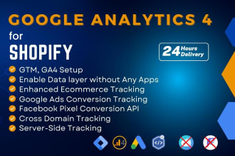 fix and setup google analytics 4, ga4 ecommerce tracking for shopify with gtm