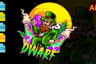 cannabis kush weed mascot logo for you