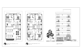 draw 2d floor plan and architectural drawing in autocad
