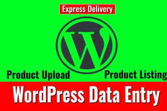 data entry, wordpress data entry, woocommerce product upload, product listing