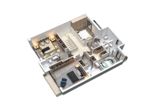 make 3d floor plan with high quality render in 3ds max
