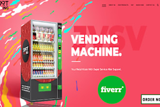 design vending machine websites and landing pages