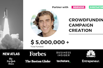 create your kickstarter or indiegogo crowdfunding campaign page