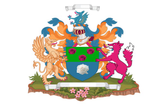 do a modern professional family crest coat of arms logo