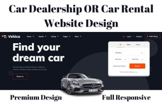 make responsive car dealership website, automotive cars rental site