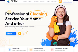 create cleaning business website for cleaning company