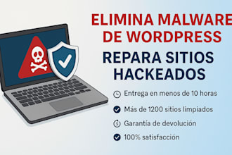 eliminar virus de wordpress y reparar sitio hackeado con seguridad profesional