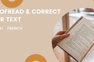 proofread, correct your french or english texts
