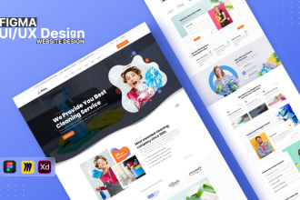 do ui ux design for website design and landing page in figma