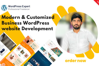 develop modern and customized business wordpress website
