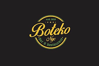 design modern bar restaurant logo