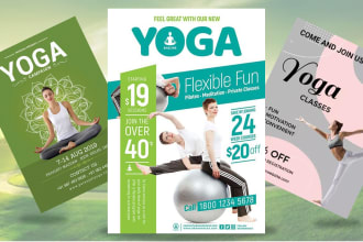 gym fitness flyer workout spa yoga personal trainer flyers,yoga flyers,gym flyer