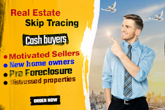 provide real estate motivated sellers and cash buyer leads with skip tracing