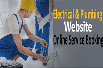 design service booking website for plumber, electrician, cleaner and contractor