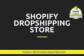 create a profitable shopify dropshipping store or shopify website