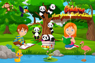 draw children storybook illustrations and covers for kdp
