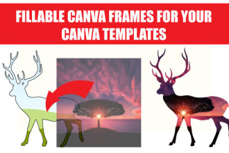 design custom fillable canva frames for your canva templates