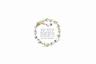 create beauty flower, floral design, botanical, boho logo