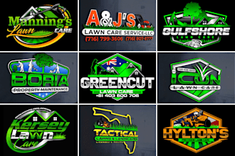 make unique landscape, agriculture and lawn care logo