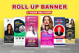 design roller, retractable, stand, pull up, roll up banner