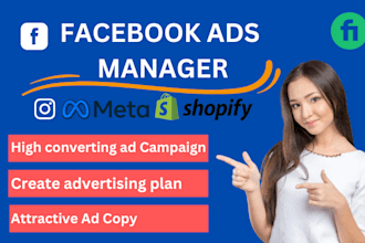 be your shopify facebook ads manger and run ads