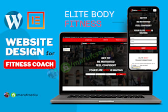 develop, redesign fitness website for personal coach trainer