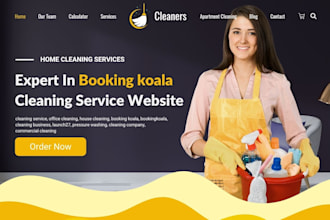design cleaning service website clean website booking koala