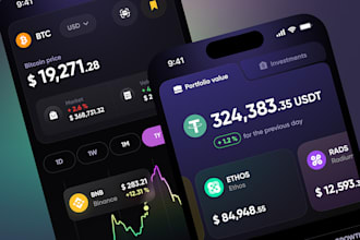 do crypto and blockchain app UI UX designs