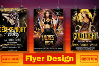 create  party flyer, club flyer, dj flyer or birthday flyer