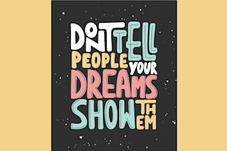 design top notch typography poster and wall art