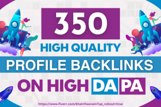 create manually 150 profile backlinks high da seo link building