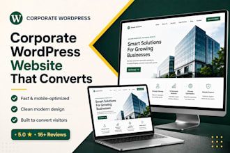 create a professional corporate wordpress website