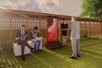 design fancy catchy flexible kiosk or photo booth design