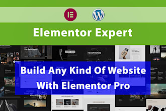build wordpress website with elementor pro