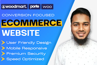create wordpress ecommerce website using woodmart, porto or breakdance builder