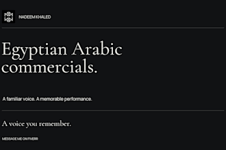 record an egyptian arabic commercial voice over