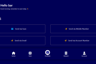 design a full stack online banking web application