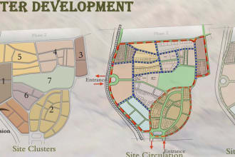 site , maps analysis and diagrams and make coded colored plans