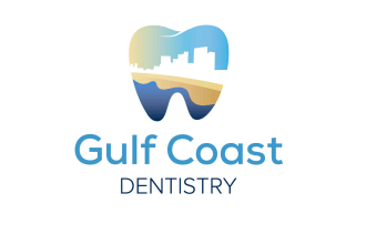do modern minimalist gulf coast dentistry logo