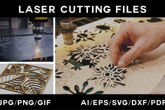 create vector ai, eps, svg, and dxf files for laser cutting
