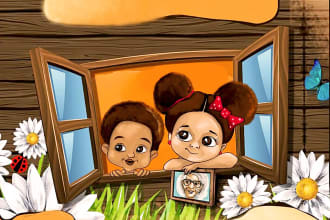 do african american children book with children story book illustration