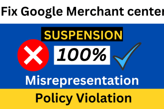 fix google merchant center suspension gmc misrepresentation and create new gmc