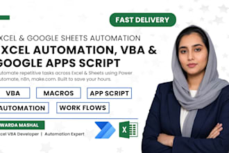do excel automation, vba, macro, and google app script