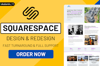 do ultrafast squarespace website design and landing page
