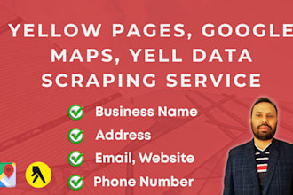 find business email, contact info and phone from google maps, yellow pages, yell