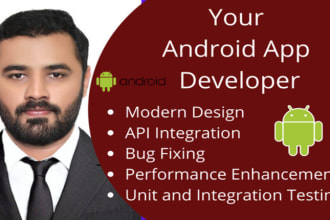 do development and design modern UI of android application