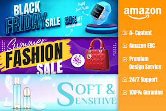 create amazon ebc design and a plus content for amazon product listing